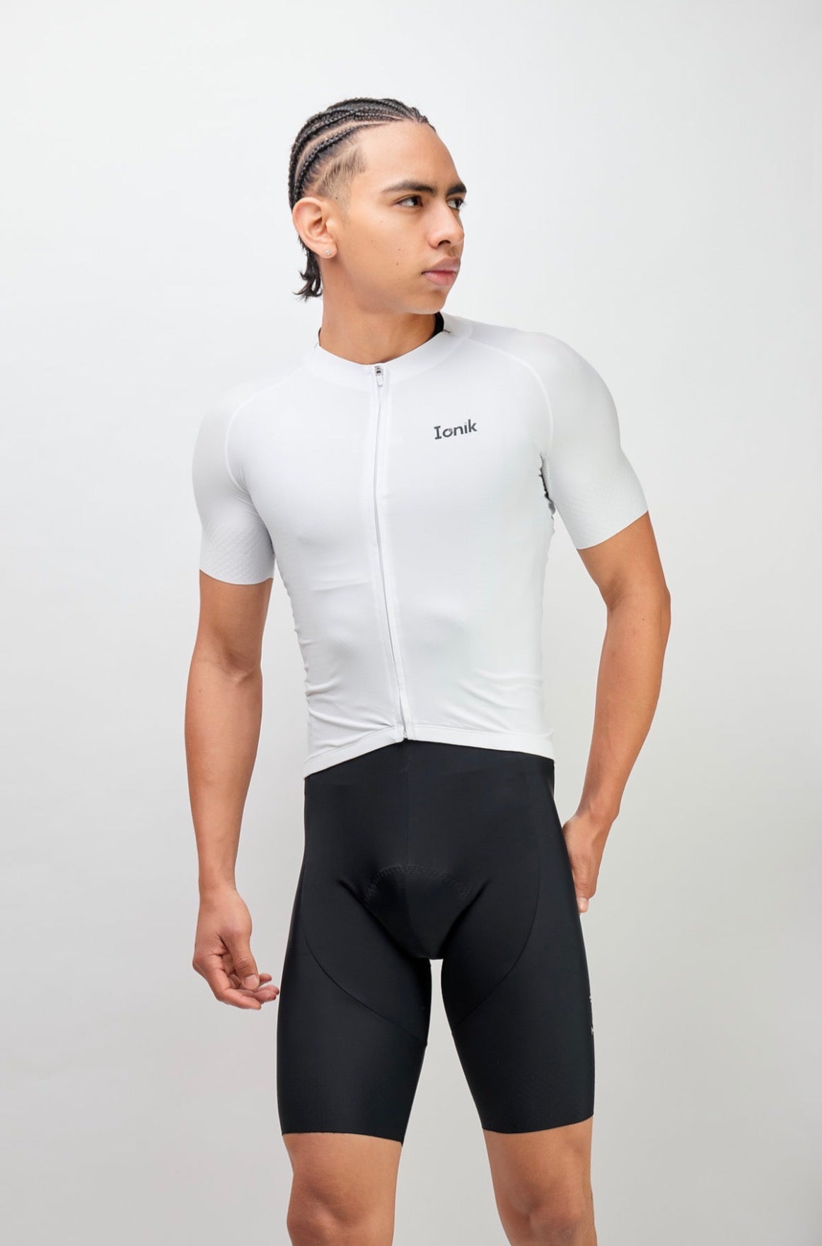 Jersey de ciclismo Ionik Pro masculino blanco Neckless