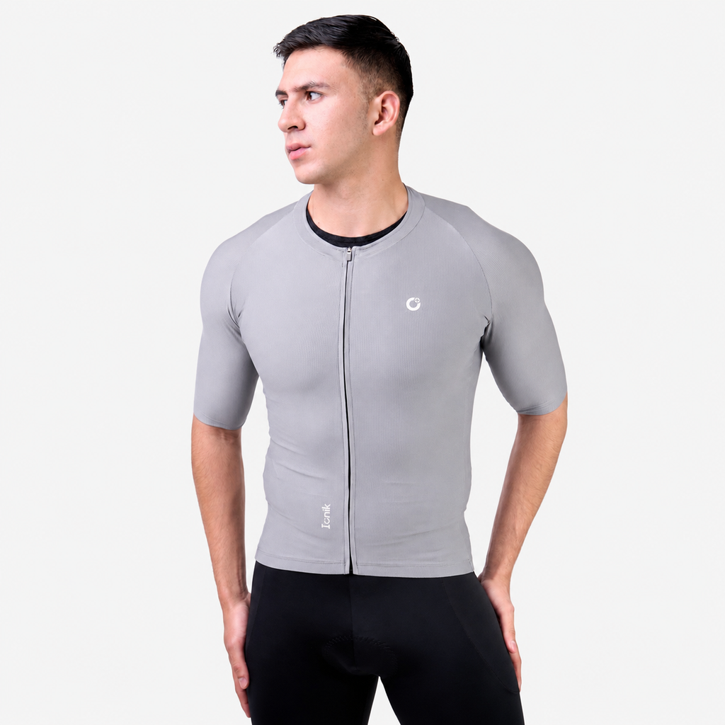 Jersey de Ciclismo Ionik Start Masculino Manga Corta Gris