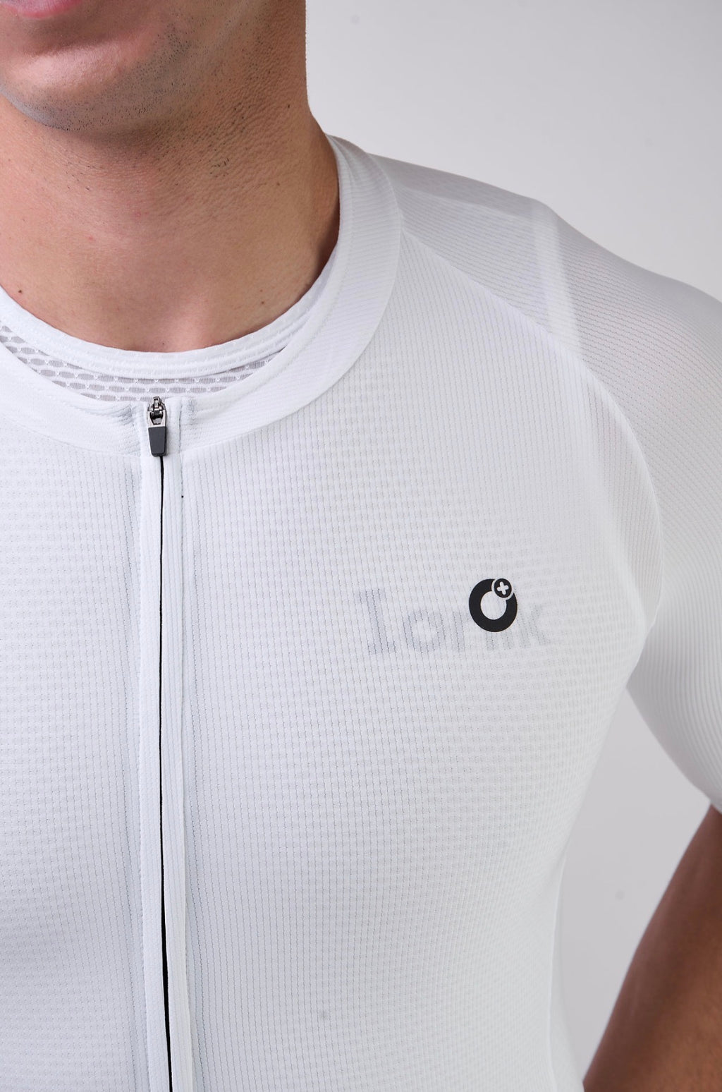 Jersey de ciclismo Ionik Start masculino manga corta blanco