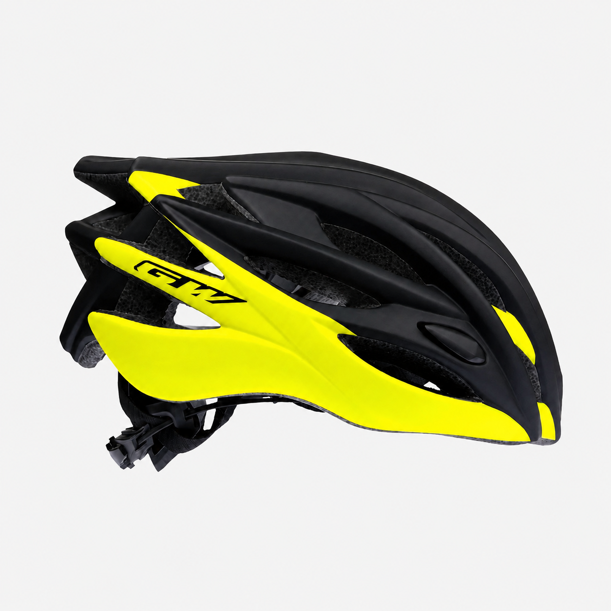 Casco de ciclismo GW 029 Ruta negro mate/amarillo limón