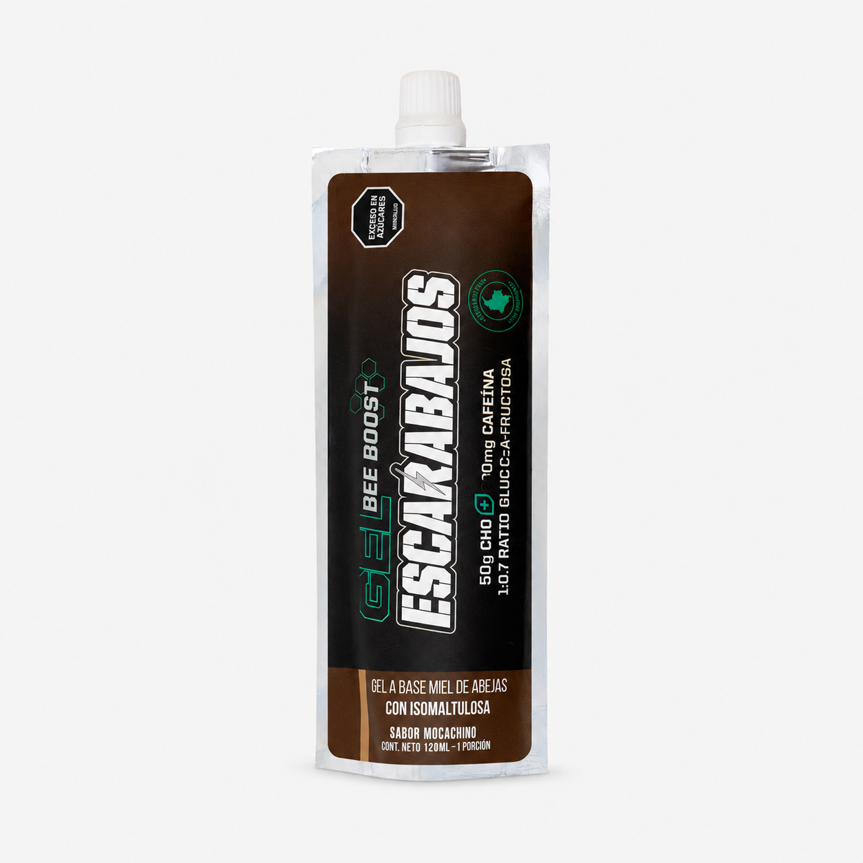 Gel Energético Bee Boost Mocachino con Cafeína 300 mg 120 ml