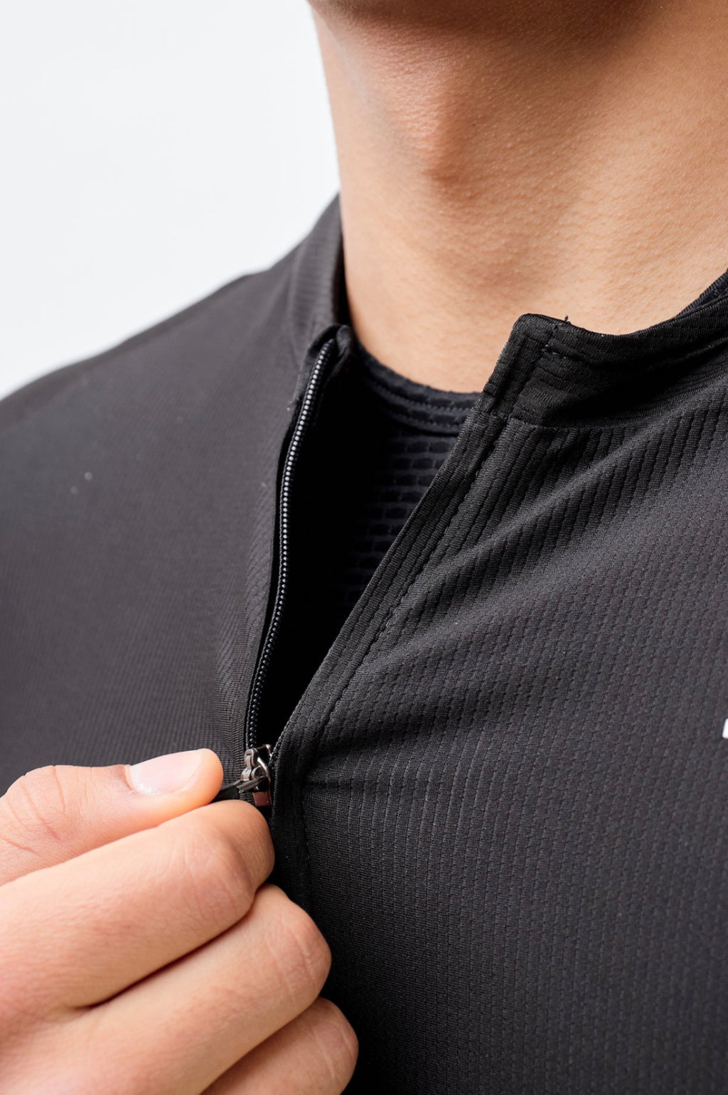 Jersey de ciclismo Ionik Start masculino manga corta negro