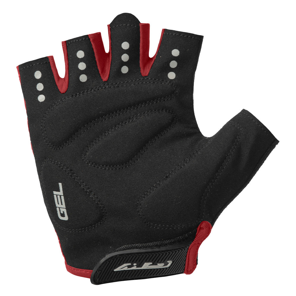 Guantes cortos de ciclismo GW Jet escarlata
