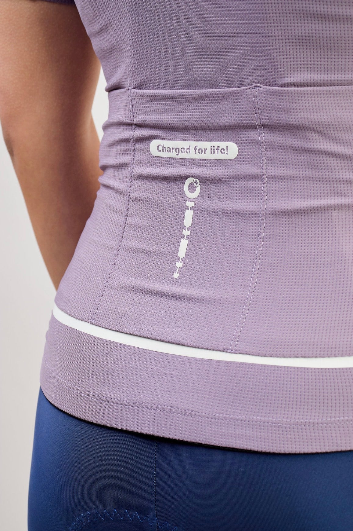 Jersey de ciclismo Ionik Start femenino manga corta lila