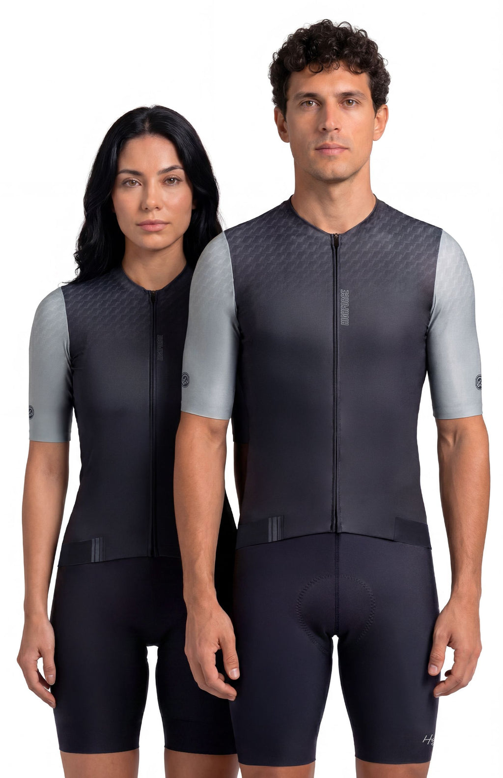 Jersey de Ciclismo Unisex HighForce Negro Gris Claro