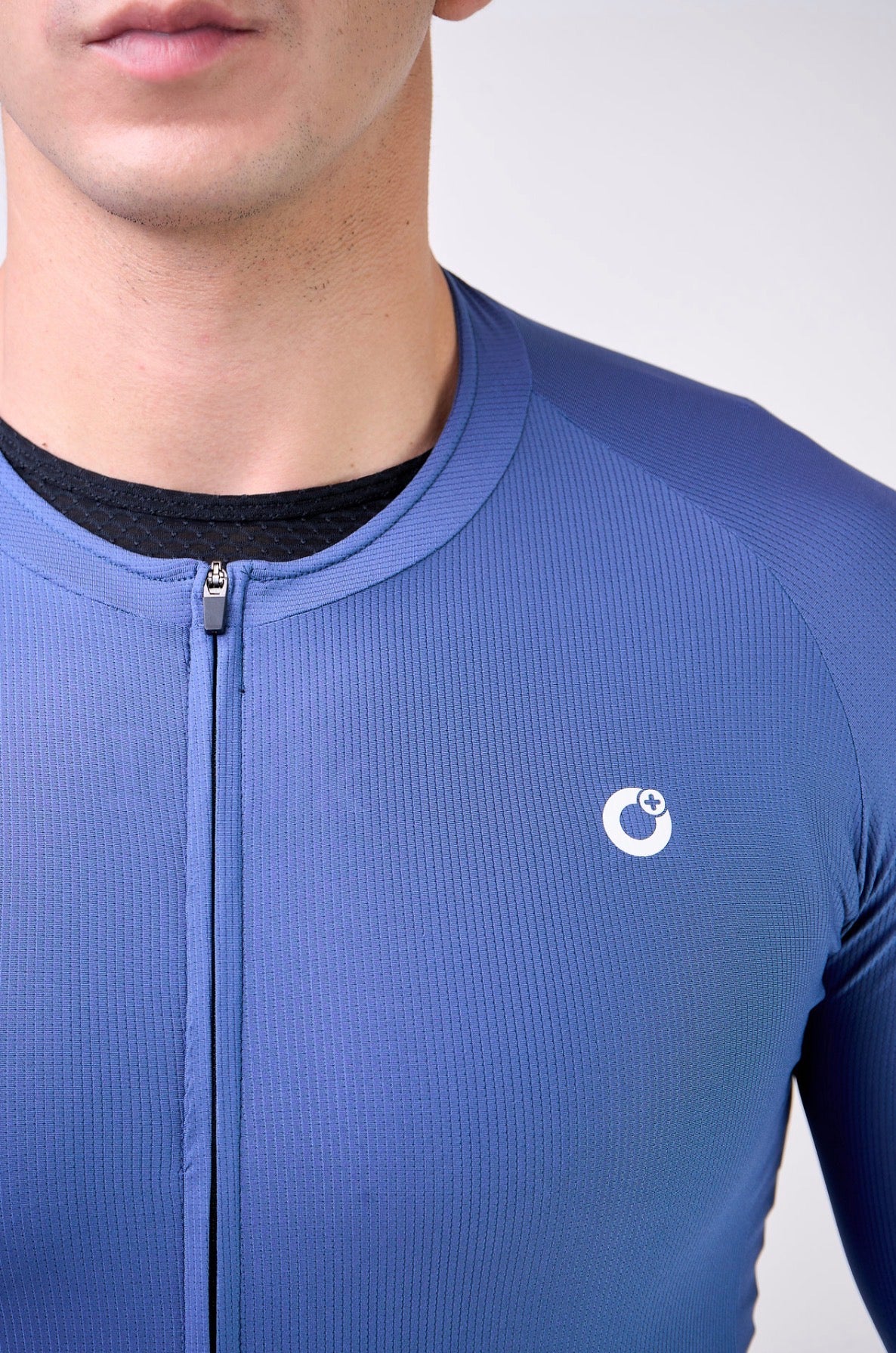 Jersey de ciclismo Ionik Start masculino manga corta azul