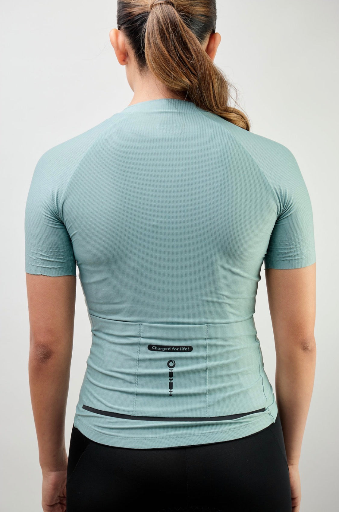 Jersey de ciclismo Ionik Start femenino manga corta verde menta