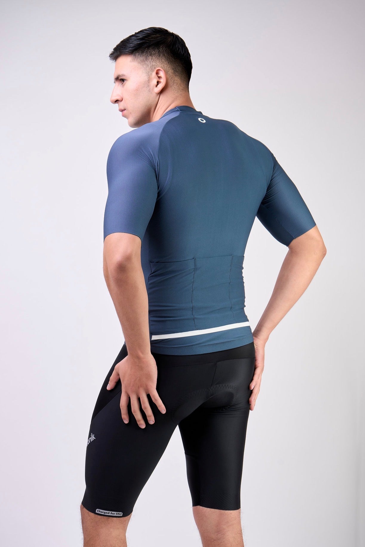 Jersey de ciclismo Ionik Start masculino manga corta verde benetton