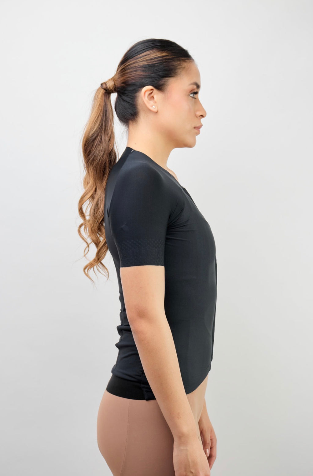 Jersey de ciclismo Ionik Pro femenino Neck Less negro