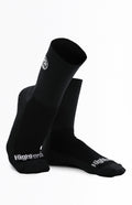 Medias de ciclismo Highforce compresivas reflectivas negras