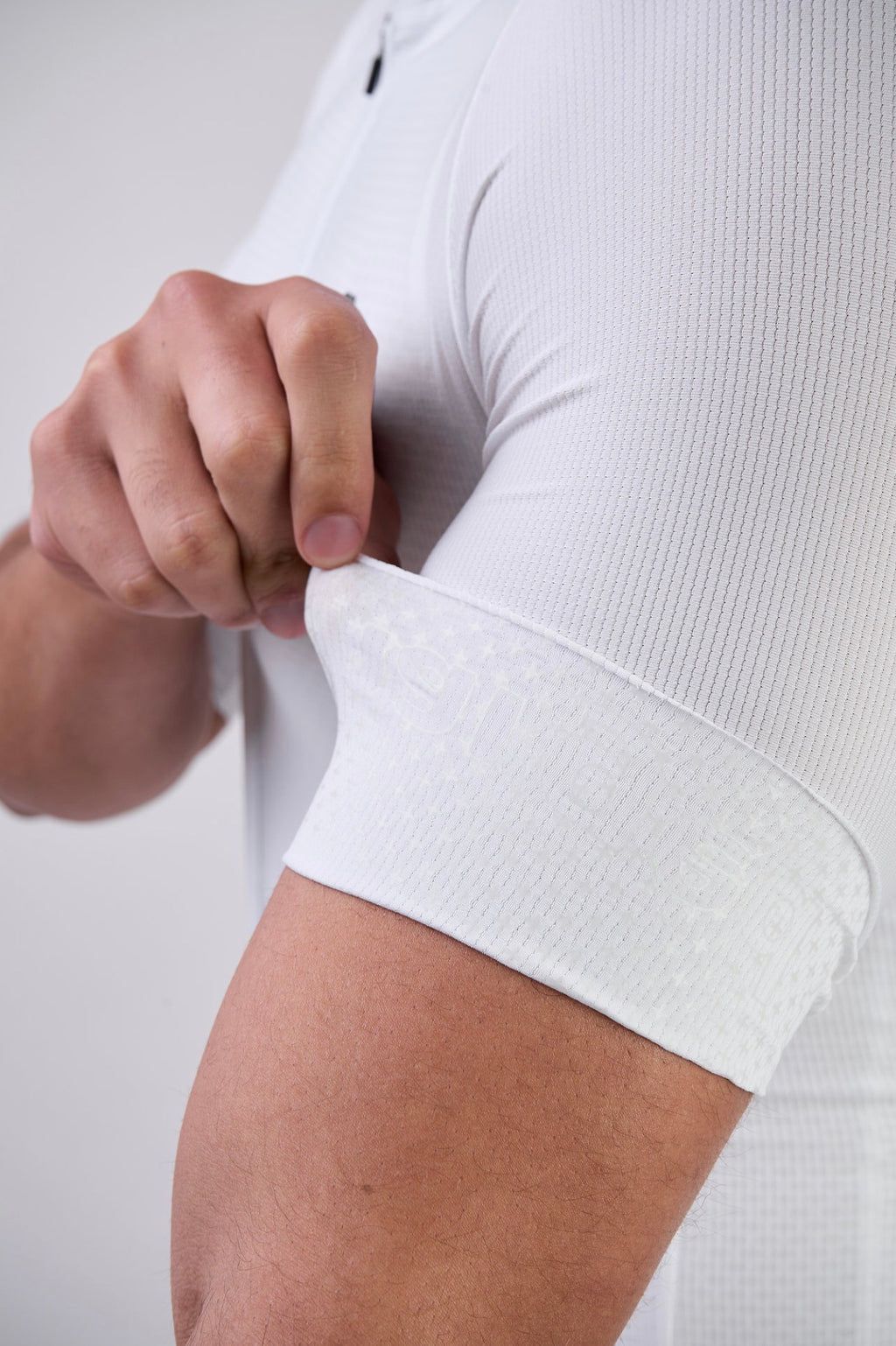 Jersey de ciclismo Ionik Start masculino manga corta blanco