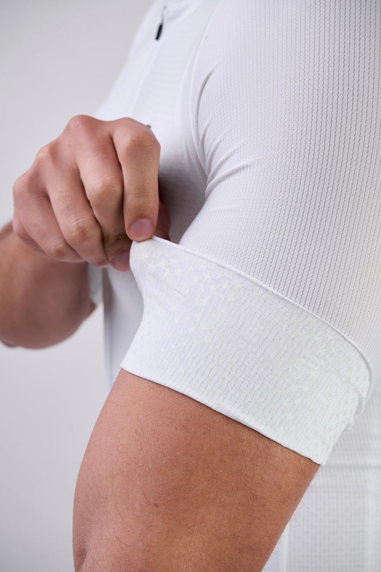 Jersey de ciclismo Ionik Start masculino manga corta blanco