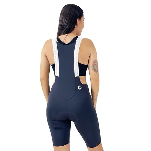 Pantaloneta de Ciclismo Ionik Tubular Gris Mujer con Cargaderas