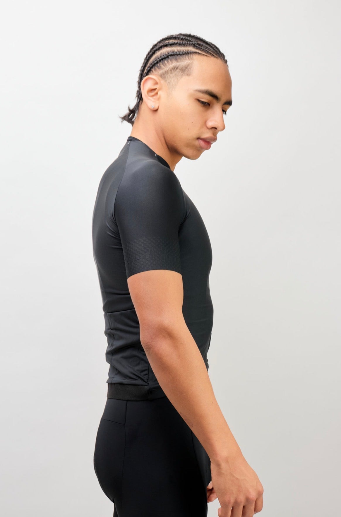 Jersey de ciclismo Ionik Pro masculino negro Neckless