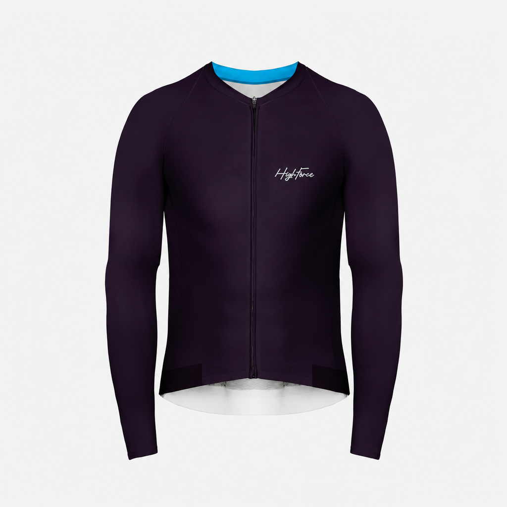 Jersey de Ciclismo Manga Larga Unisex HighForce Morado Oscuro