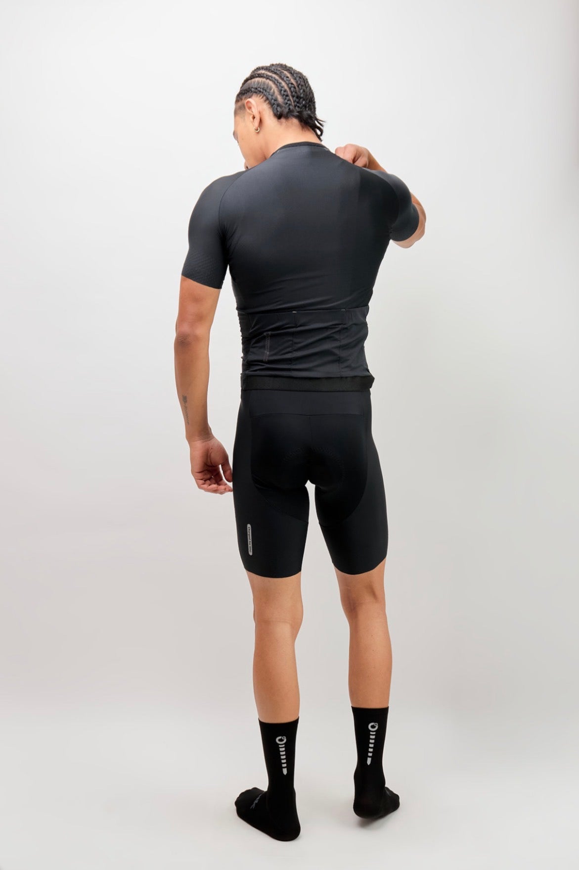 Jersey de ciclismo Ionik Pro masculino negro Neckless