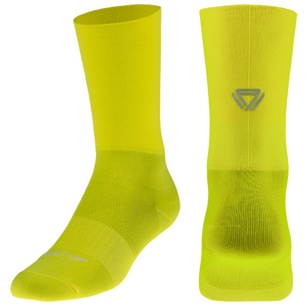 Medias de Ciclismo GW Reflectivas Amarillo Neón