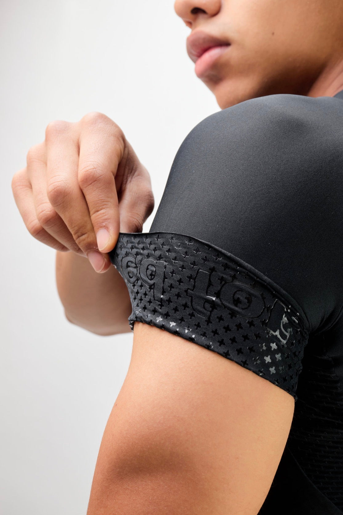 Jersey de ciclismo Ionik Pro masculino negro Neckless