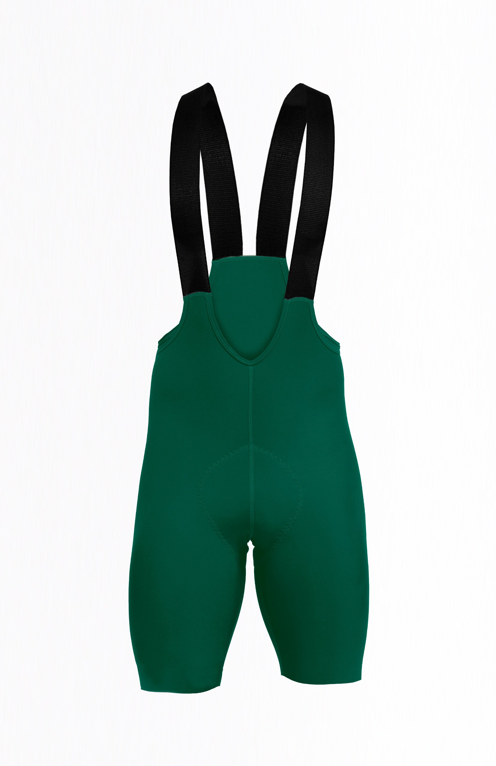 Licra de ciclismo Highforce Classic verde con cargaderas para hombre