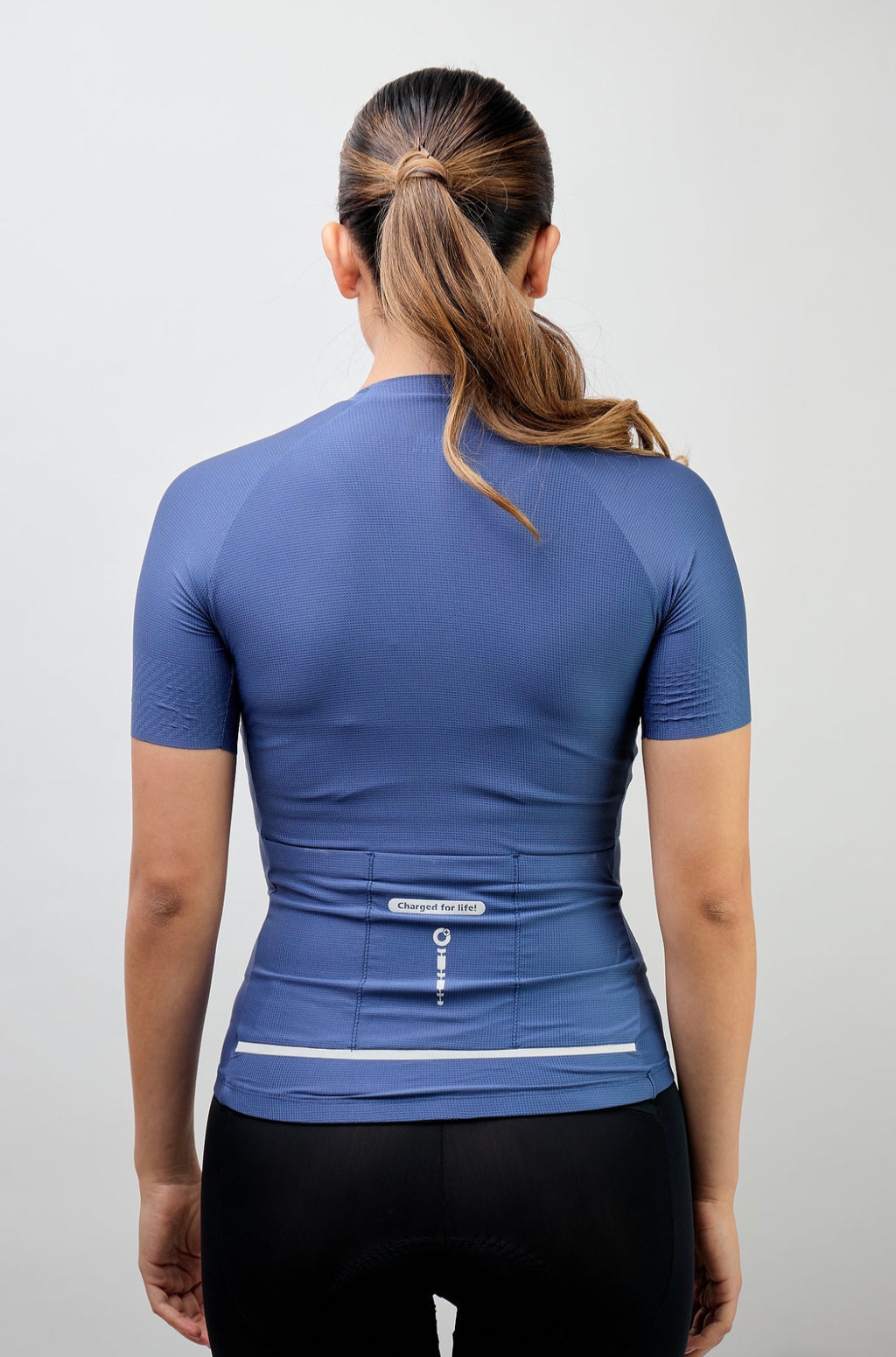 Jersey de ciclismo Ionik Start femenino manga corta azul