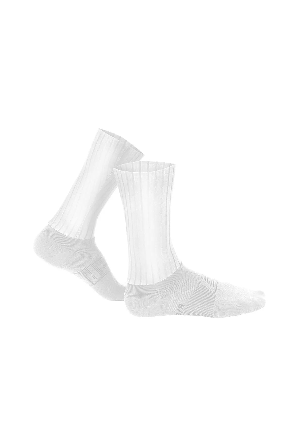 Medias de ciclismo Suárez 7” Aero White
