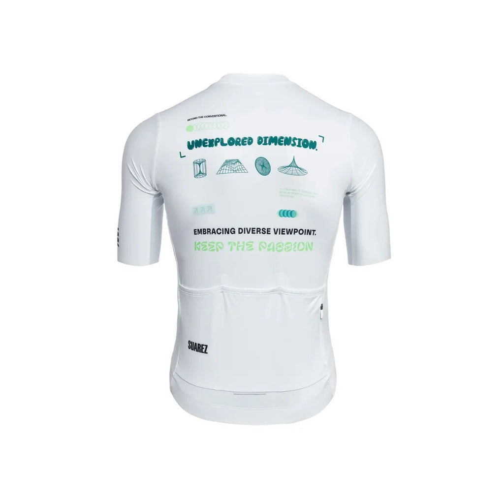 Jersey de ciclismo Suarez Hombre Lock Silver White 2.4