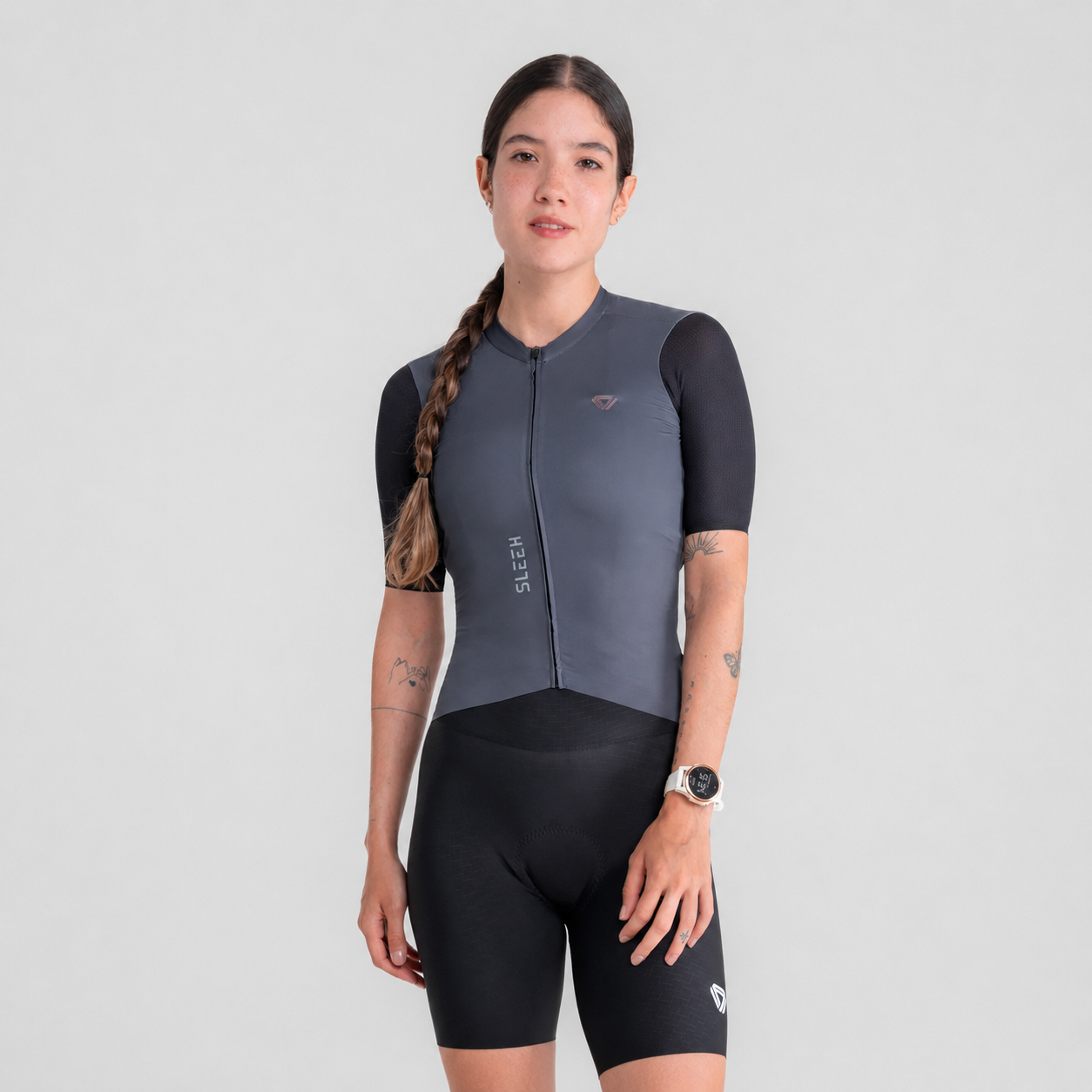 Jersey de ciclismo GW Mujer Sleek Humo