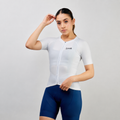 Jersey de ciclismo Ionik Pro femenino Neck Less blanco