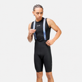 Pantaloneta de ciclismo Ionik Tubular negra masculina con cargaderas