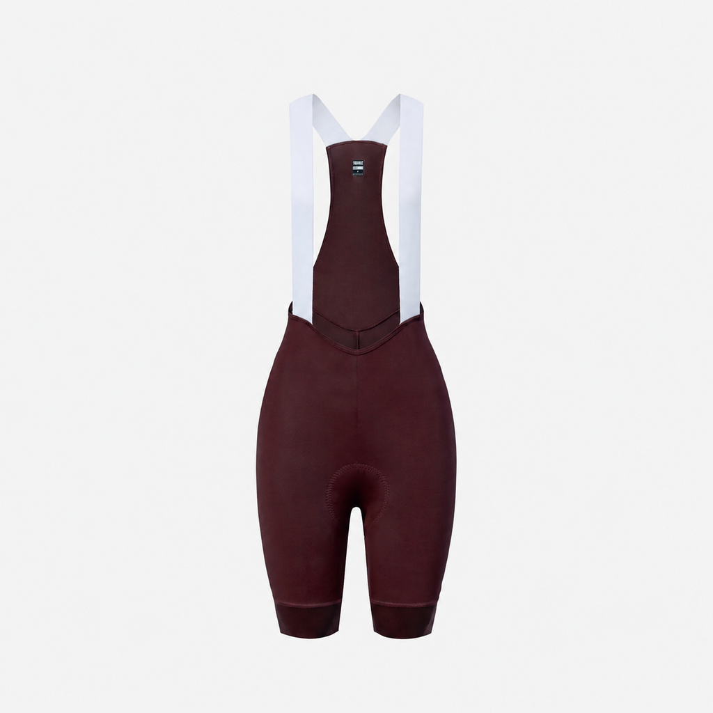 Pantaloneta de Ciclismo con Tirantes Mujer Suarez Spyder Vino