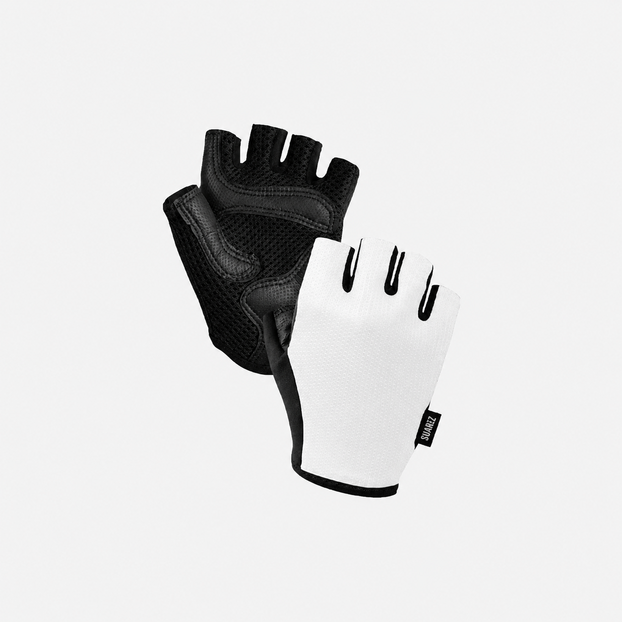 Guantes cortos de ciclismo Suárez Sallow White