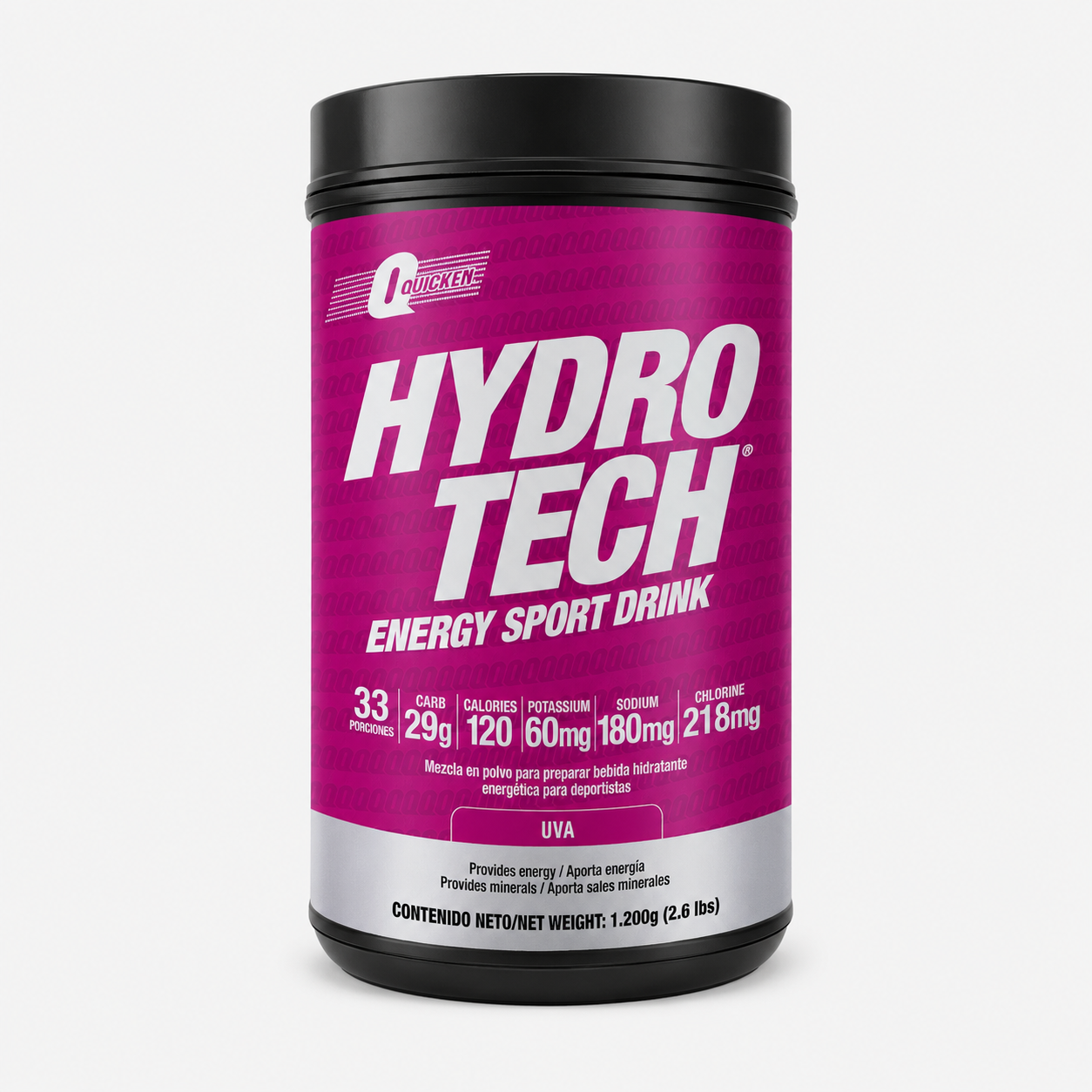 Hidratante energético Quicken Hydrotech Uva 1200 g