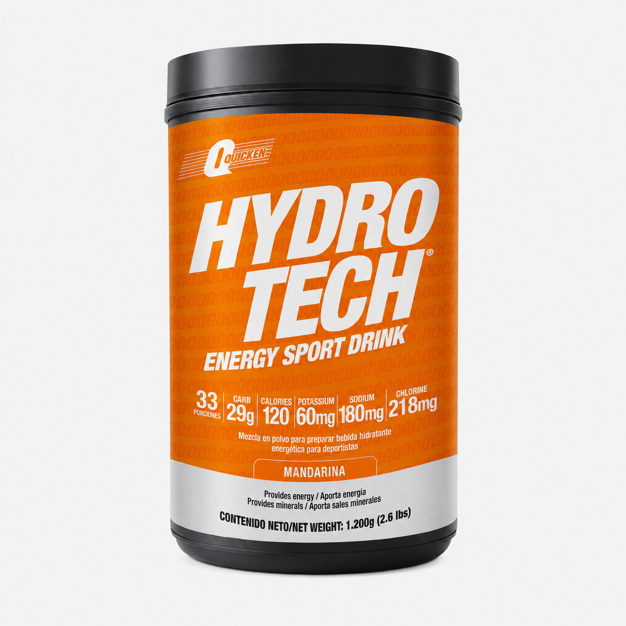 Hidratante energético Quicken Hydrotech Mandarina 1200 g
